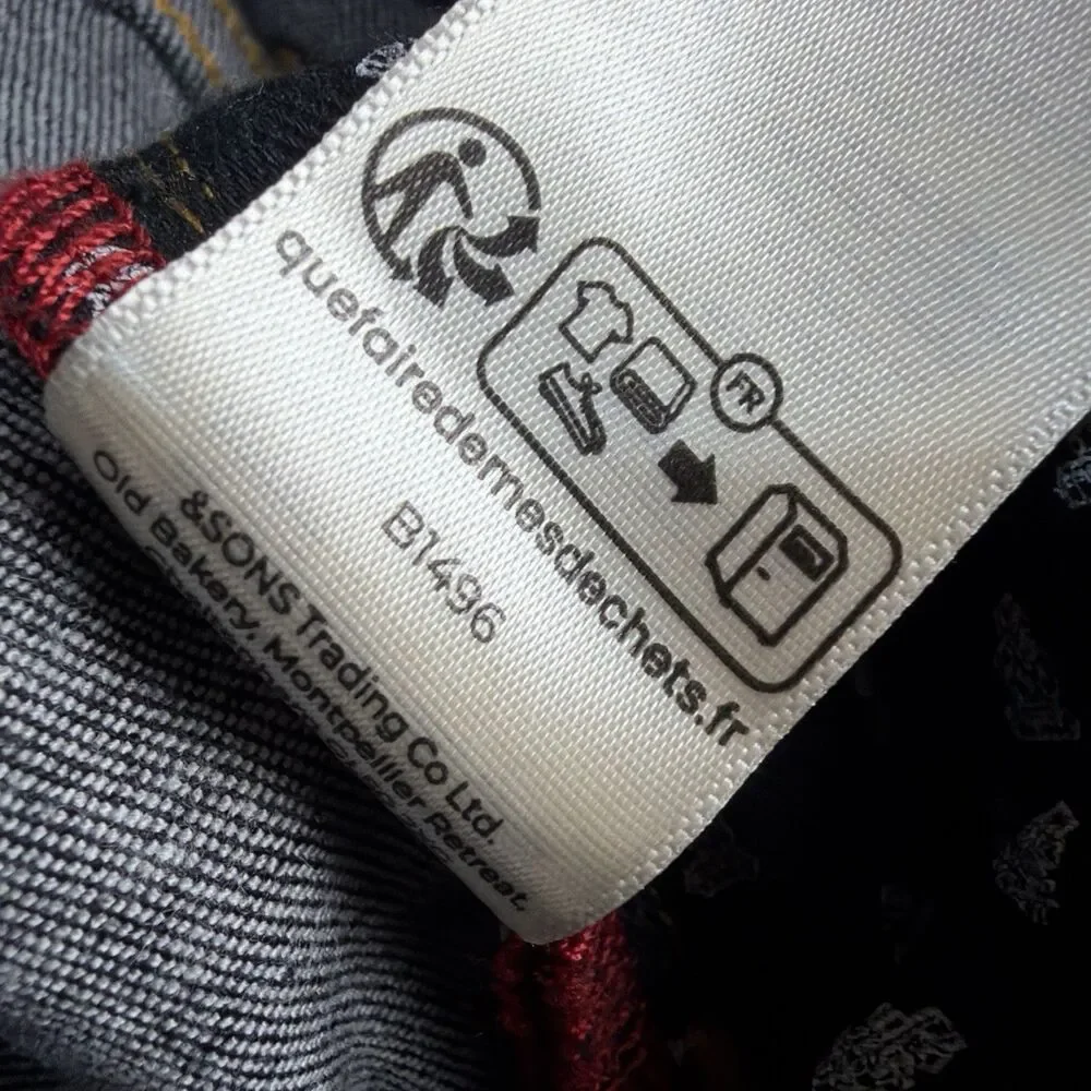 &Sons Trading Co Jeans Mens 40x32 Brandon Raw Black Denim Button Fly Pristine!